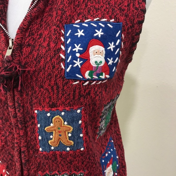 Zip up Christmas vest size S - Picture 2 of 8